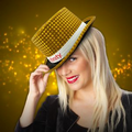 Gold Sequin Top Hat-Imprintable Bands Available